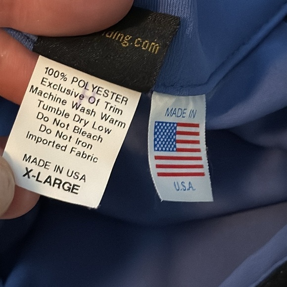 FITS Riding Sun Shirt Long Sleeve Half Zip Top in Blue Women's Size XL - Picture 8 of 8